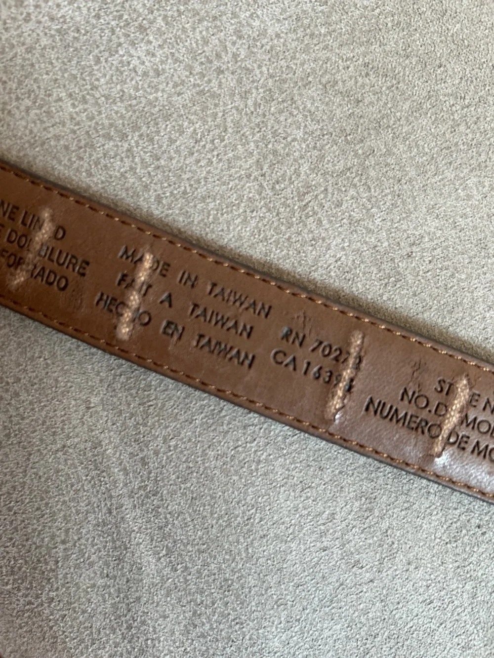 Vtg Liz Claiborne brown leather belt